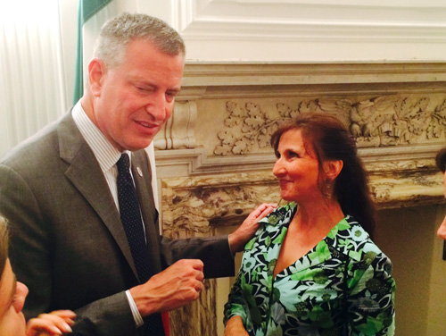 Francine and Mayor de Blasio