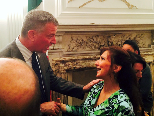 Francine and Mayor de Blasio